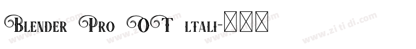 Blender Pro OT ltali字体转换